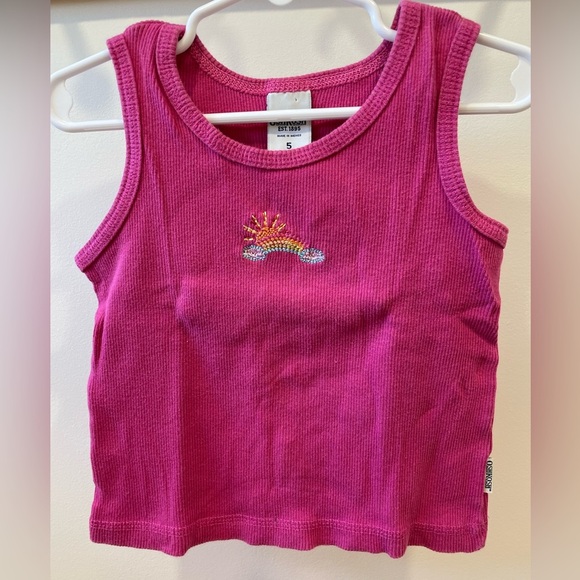 VINTAGE OSHKOSH Pink Tank Top with Embroidery - Picture 1 of 6